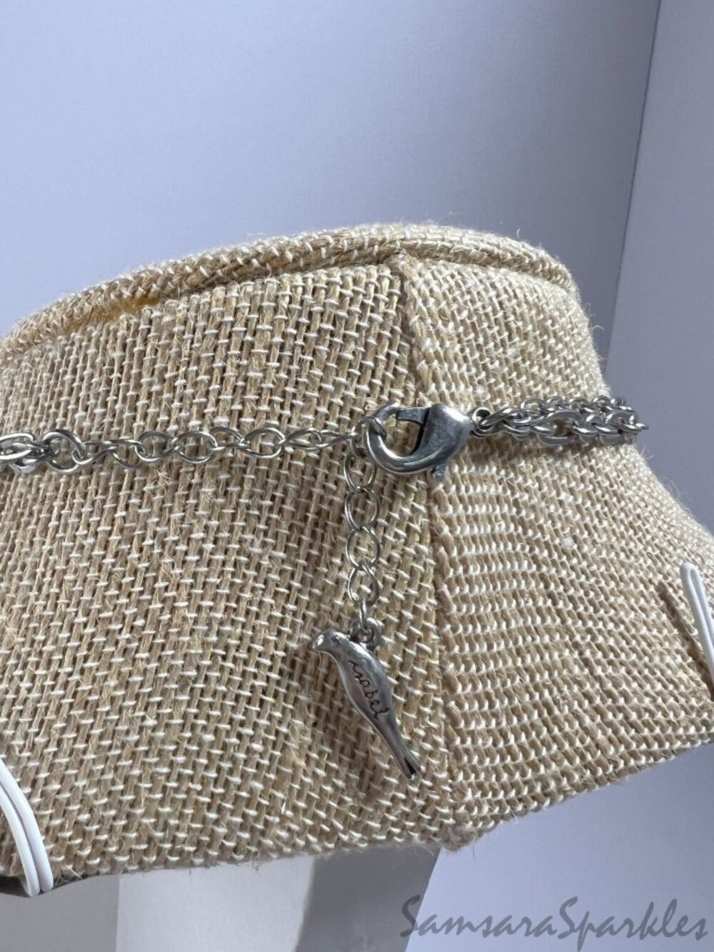 Chloe + Isabel Double Strand Pastel Blue & Mint Stone Silver Statement Necklace - Picture 4 of 6